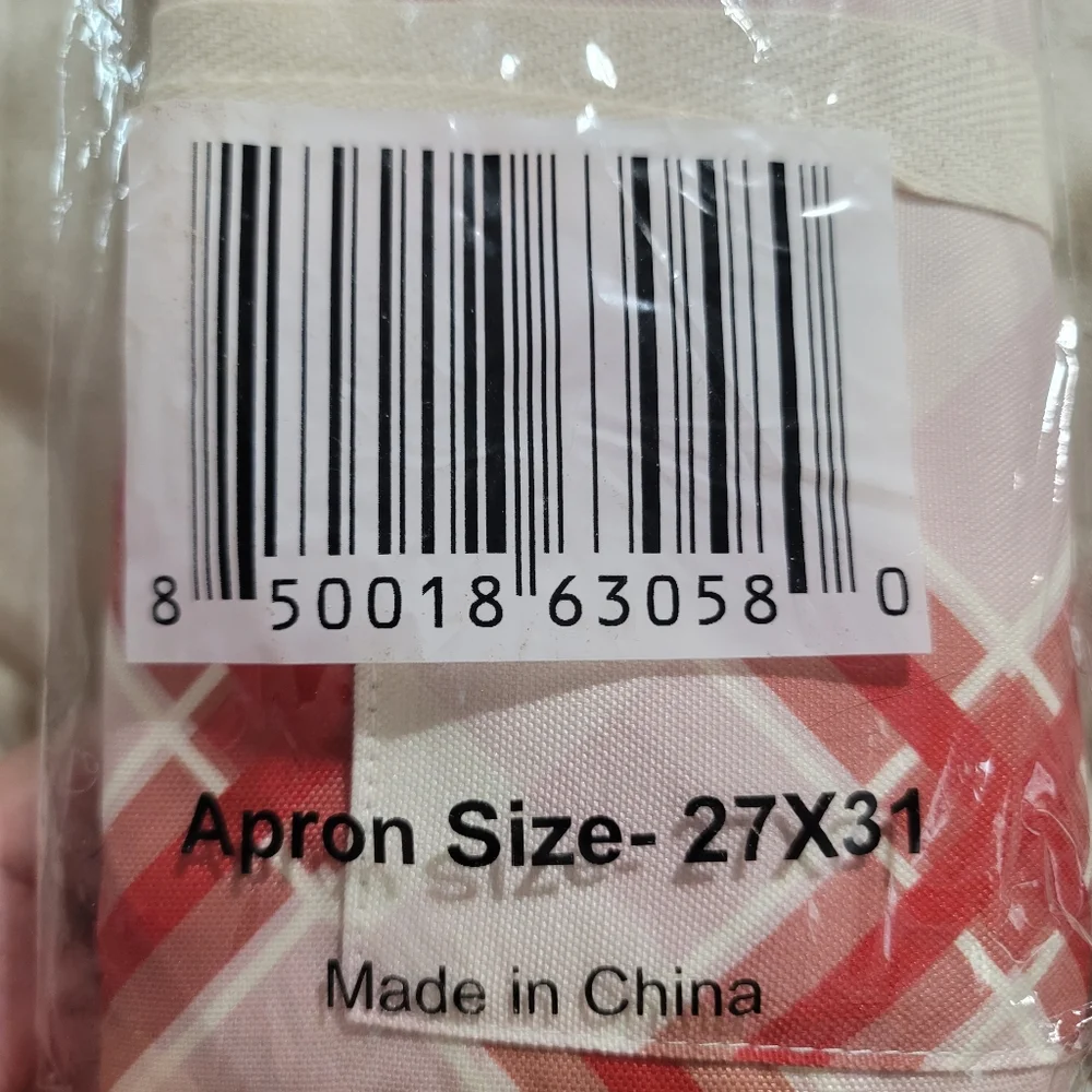 Sewing Down South Perfectly Plaid Cooking Apron 27”x31” New With Tags Charleston